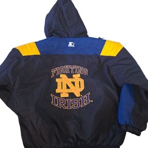 STARTER MENS LARGE Puffer Jacket - NOTRE DAME FOOTBALL